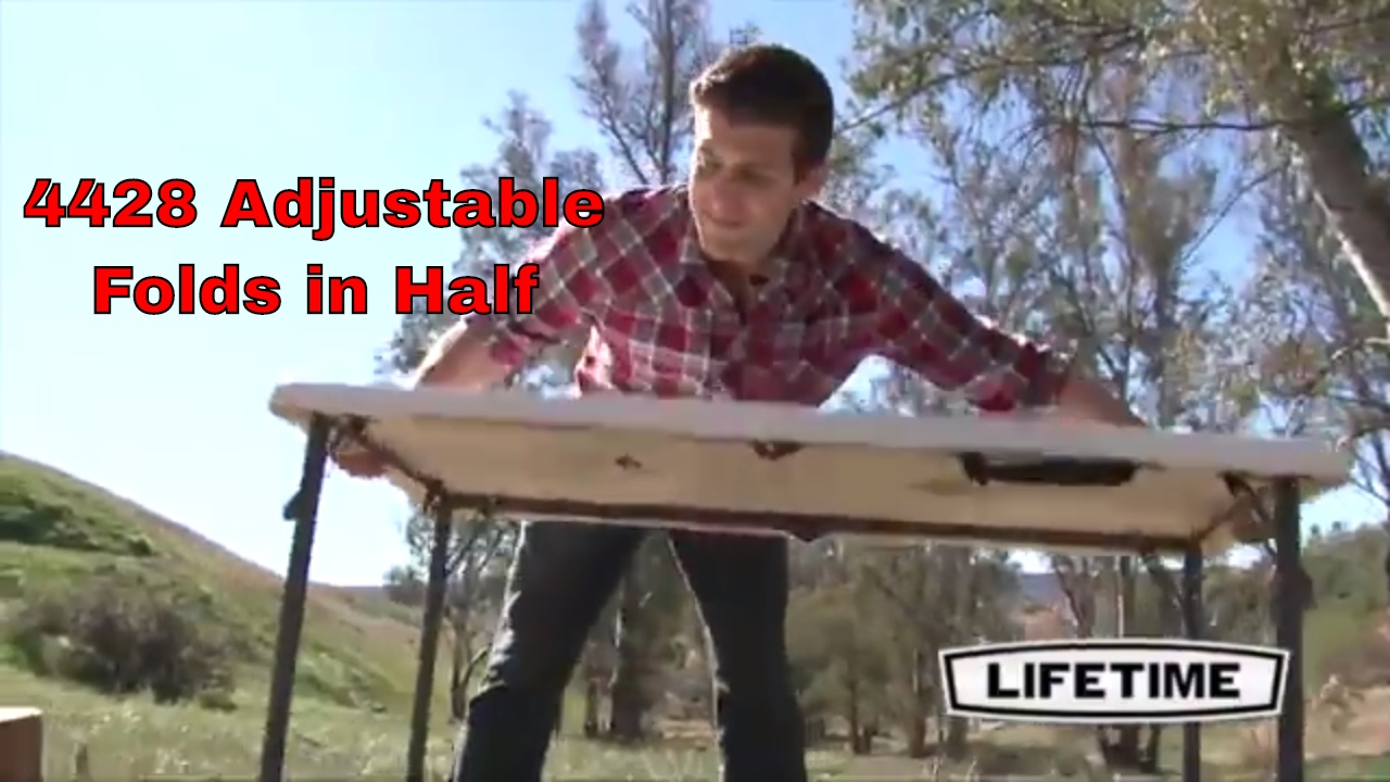 4428 Lifetime 4' Fold-in-Half Adjustable Table