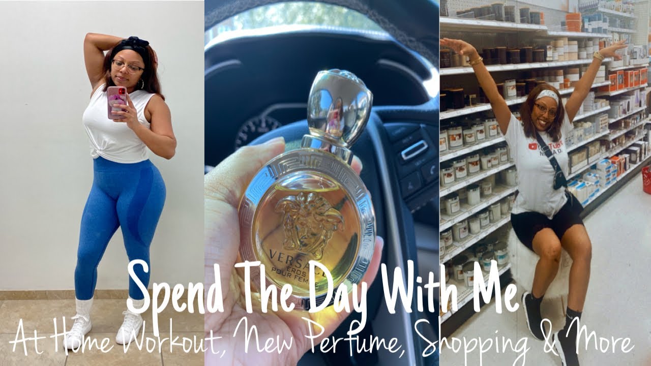 SPEND THE DAY WITH ME| AT HOME WORKOUT | NEW PERFUME | SHOPPING & MORE #SPENDTHEDAYWITHME #vlog