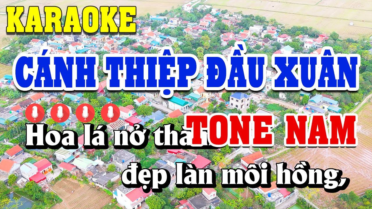 Cánh Thiệp Đầu Xuân Karaoke Tone Nam ( F ) Beat Chuẩn | Linh Linh Karaoke