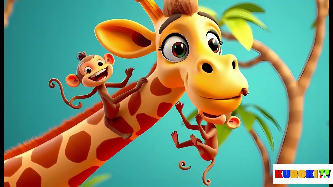 🦒✨ Dansează cu girafele și maimuțele mici  Cântec de mișcare pentru copii