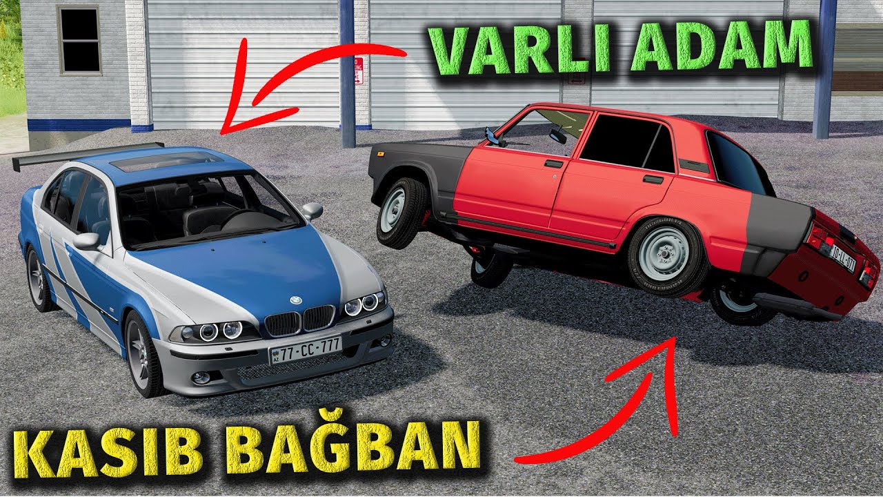 KASIB BAĞBAN YENİ ŞƏHƏRDƏ - VAZ 2107 VS BMW E39 - BeamNG.Drive