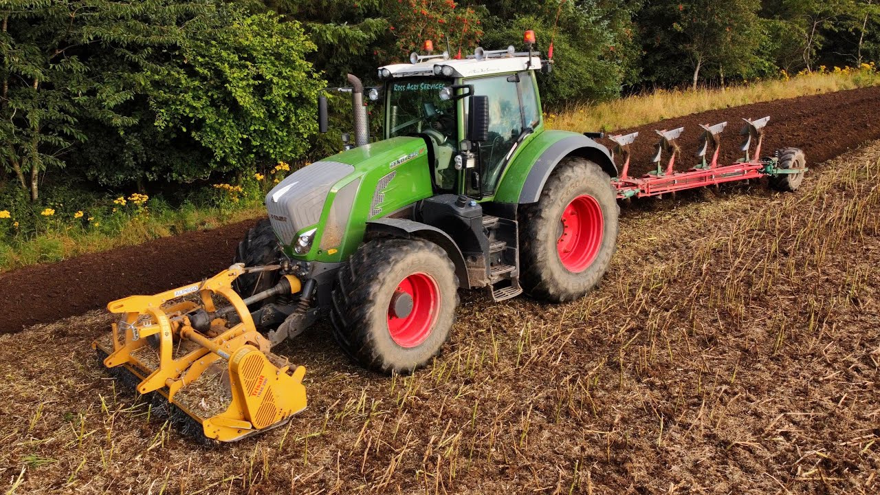 Autumn Ploughing 2023 - Fendt 828 Vario, Alpego Mulcher & Kverneland 6 Furrow Plough