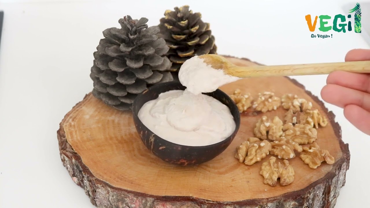 Raw Vegan Curd Recipe with Walnuts | How To Make Homemade Vegan Curd | Dairy Free Curd Omega-3 Rich