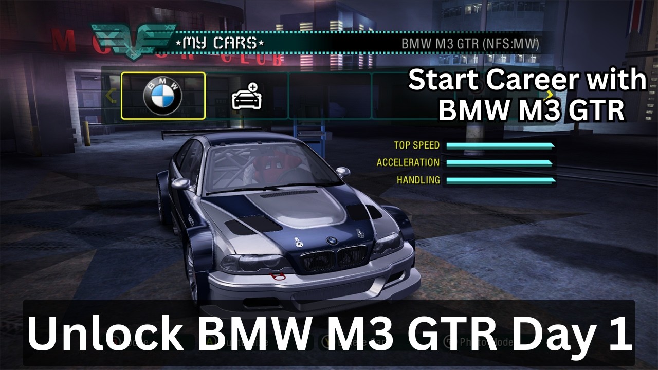 How to Start NFS Carbon Career with BMW M3 GTR | NFS Carbon Control Panel Full Tutorial (2025)