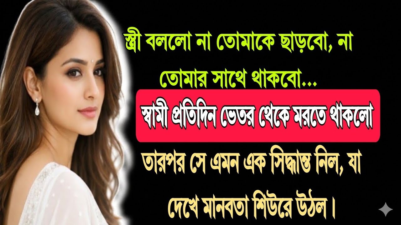 স্ত্রী বলল যে সে তাকে ছেড়ে যাবে না এবং তার সাথে থাকবেও না। স্বামী প্রতিদিন তাকে ভেতর থেকে মারধর 