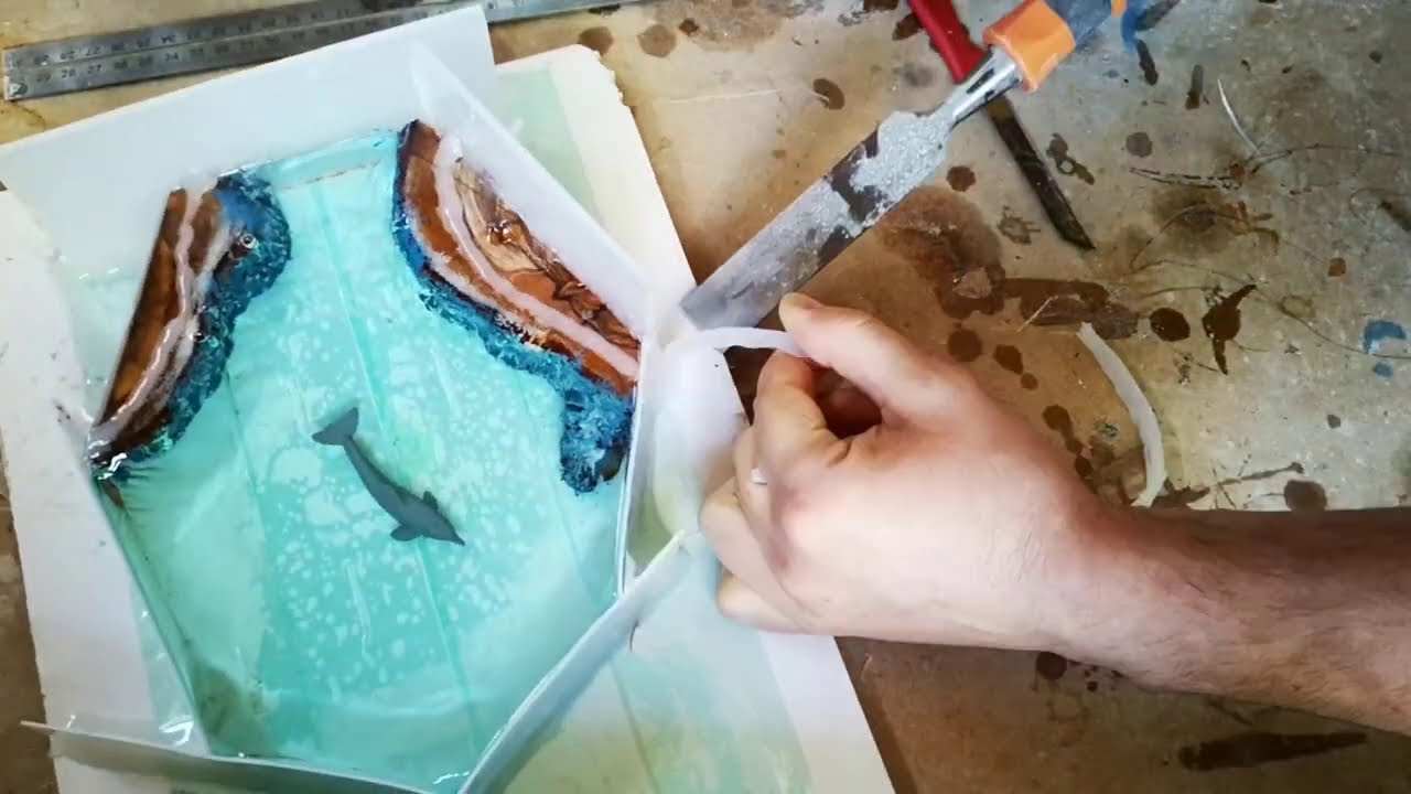 Дельфин из смолы / эпоксидной смолы Ночная лампа - Resin Art