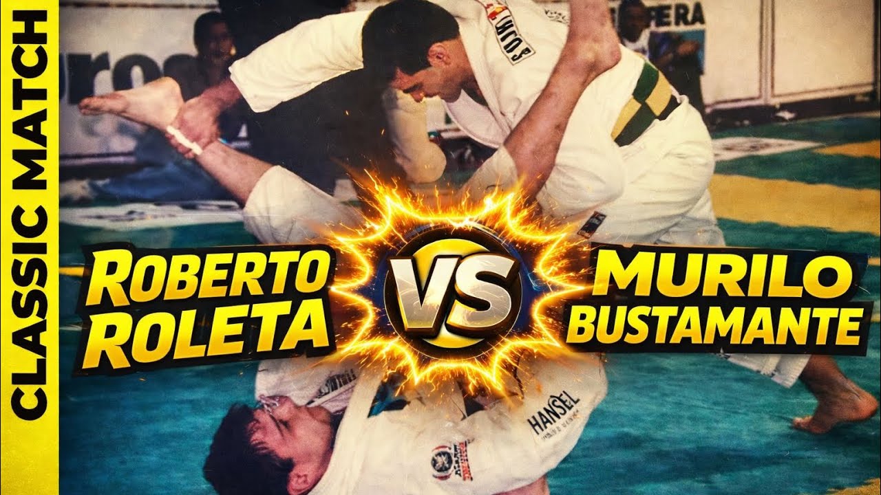 OLD SCHOOL BJJ: Roberto 'Roleta' Magalhães vs Murilo Bustamante Jiu Jitsu Match IBJJF  1998 Mundials
