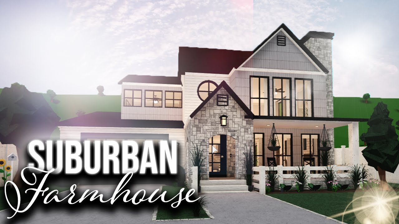 Bloxburg Speedbuild: Realistic Suburban Family Farmhouse