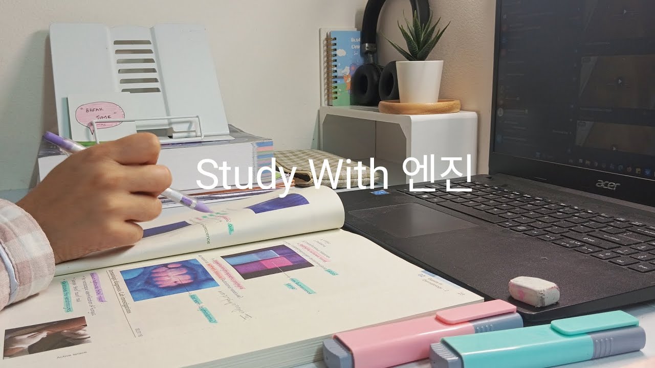 [STUDY WITH ME] 🩷🩵같이 공부해야 real time, fire crackling sound, 30분, no break