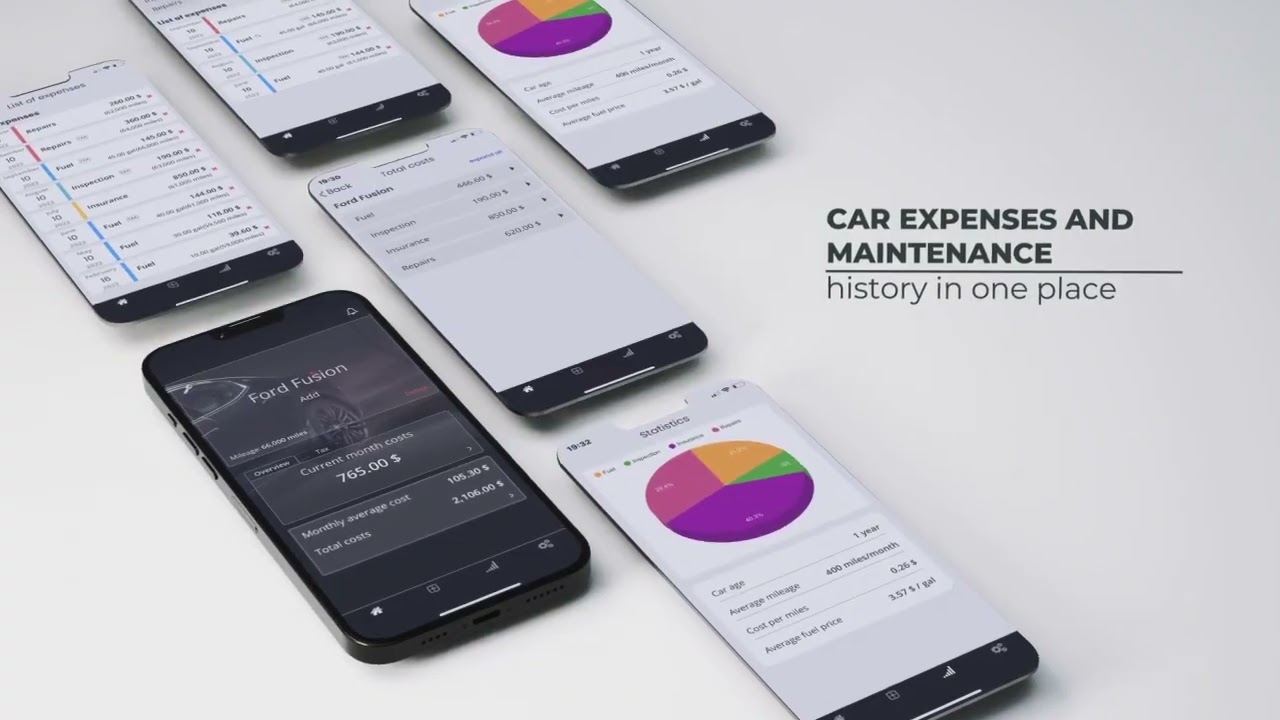 Car expenses tracker app overview