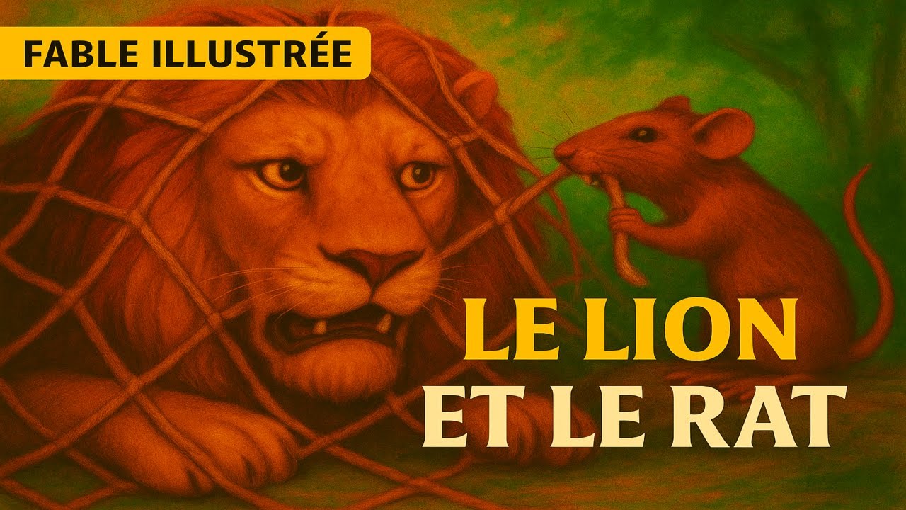Le Lion et le Rat 🦁🐭 – Fable de La Fontaine | Fable illustrée