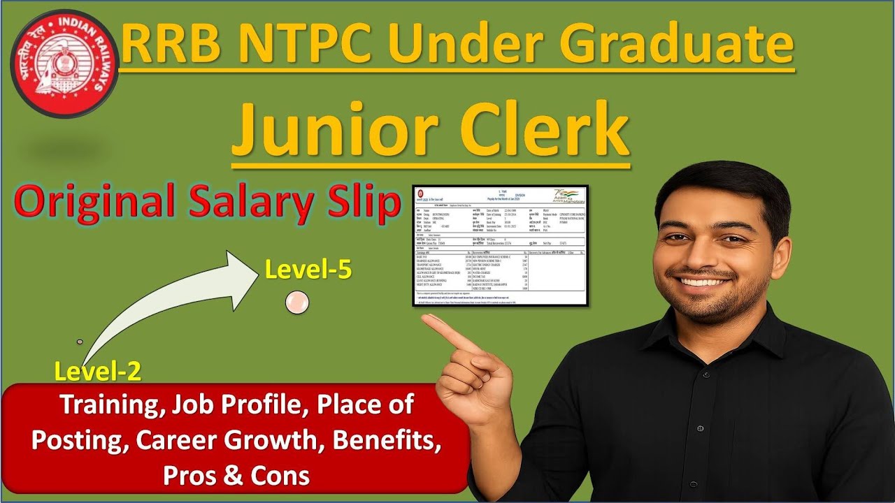 RRB NTPC Junior Clerk Cum Typist Complete Details | Salary Slip, Job Profile, Promotion & Posting