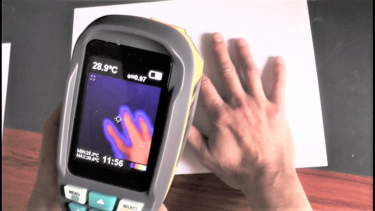 Бюджетный китайский тепловизор  Kkmoon, XINTEST HT-02.Thermometer Handheld Thermal Imaging Camera