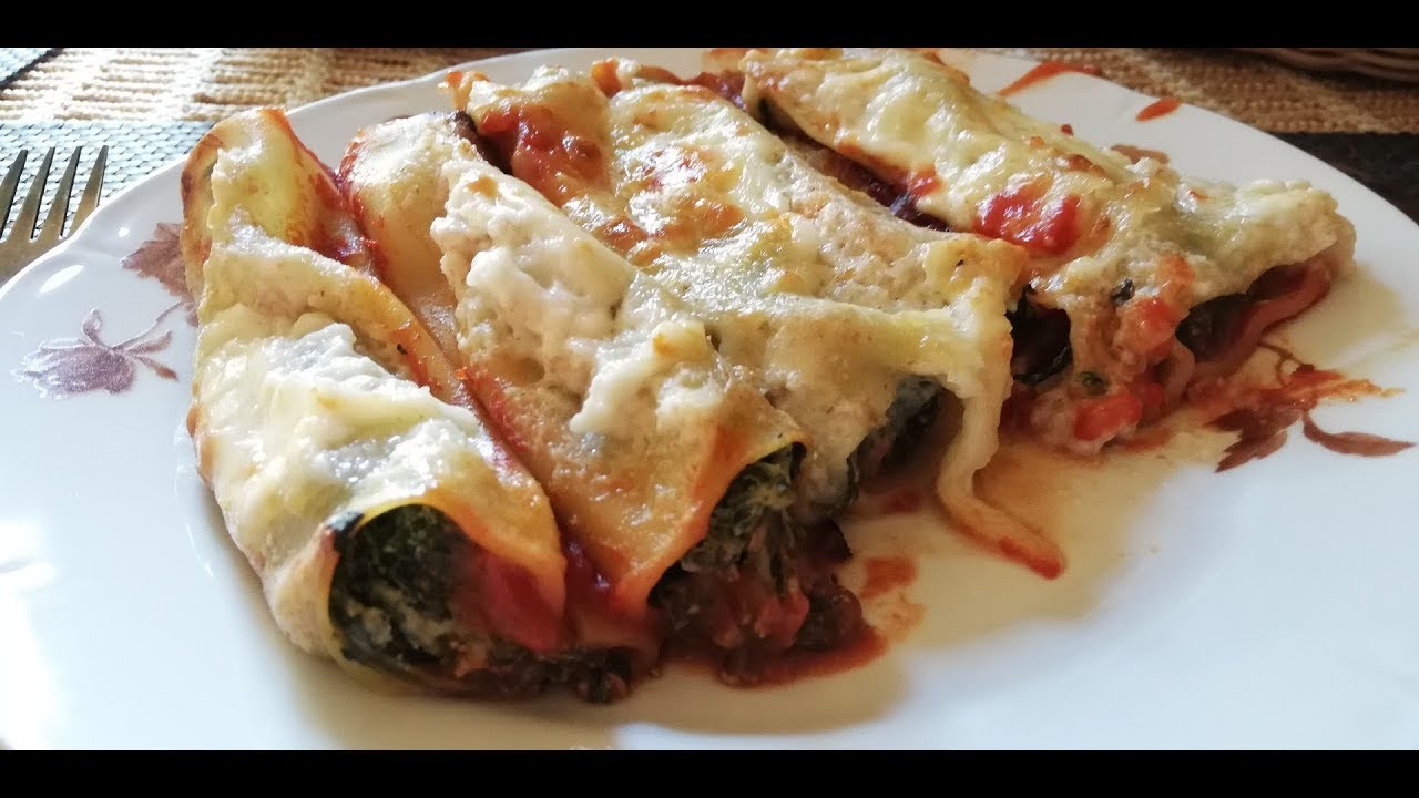 Cannelloni ar spinātiem