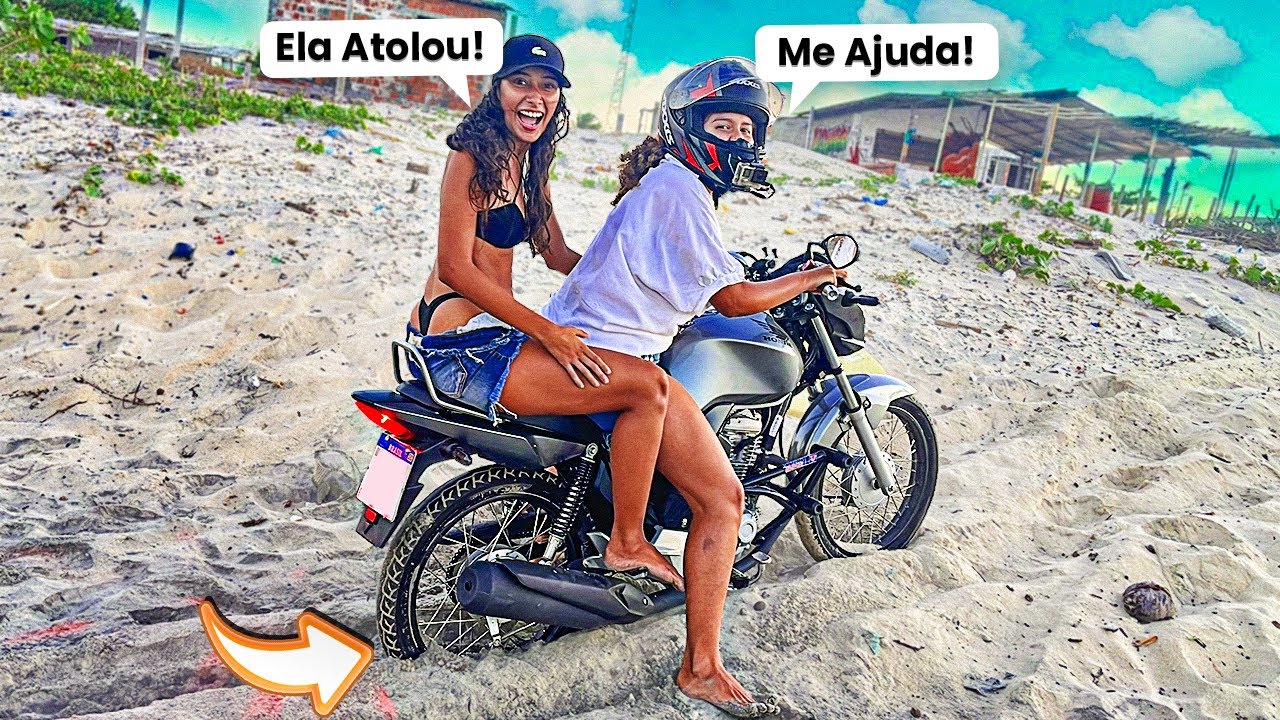 JAMILLY ATOLOU A START 160 NA PRAIA *com amiga na garupa*