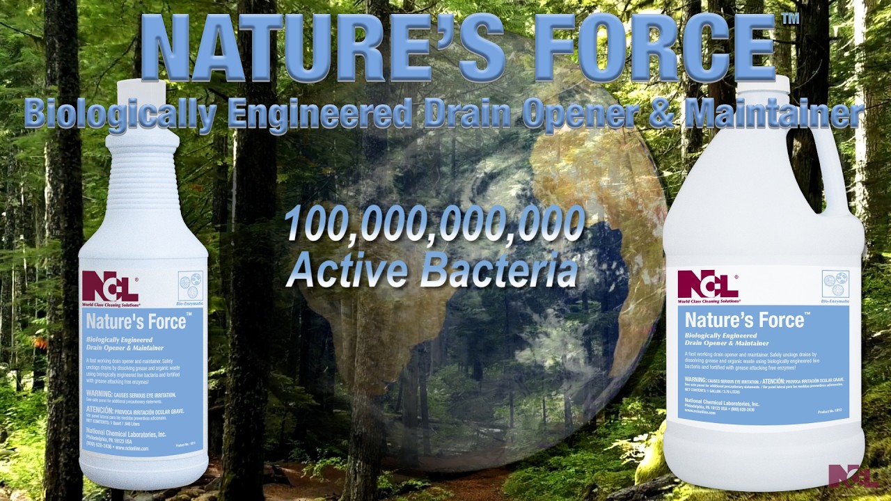 NATURE'S FORCE™ Biologically Engineered Drain Opener & Maintainer