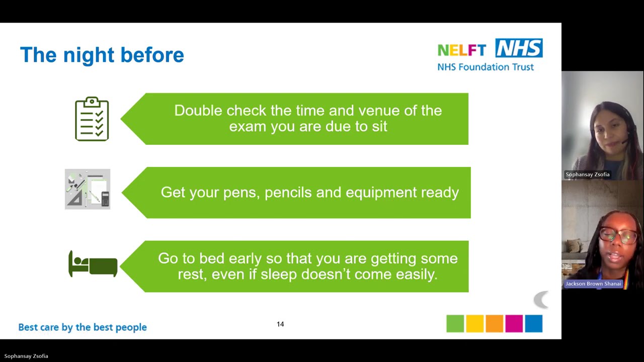 MHST Exam Stress Webinar for young people