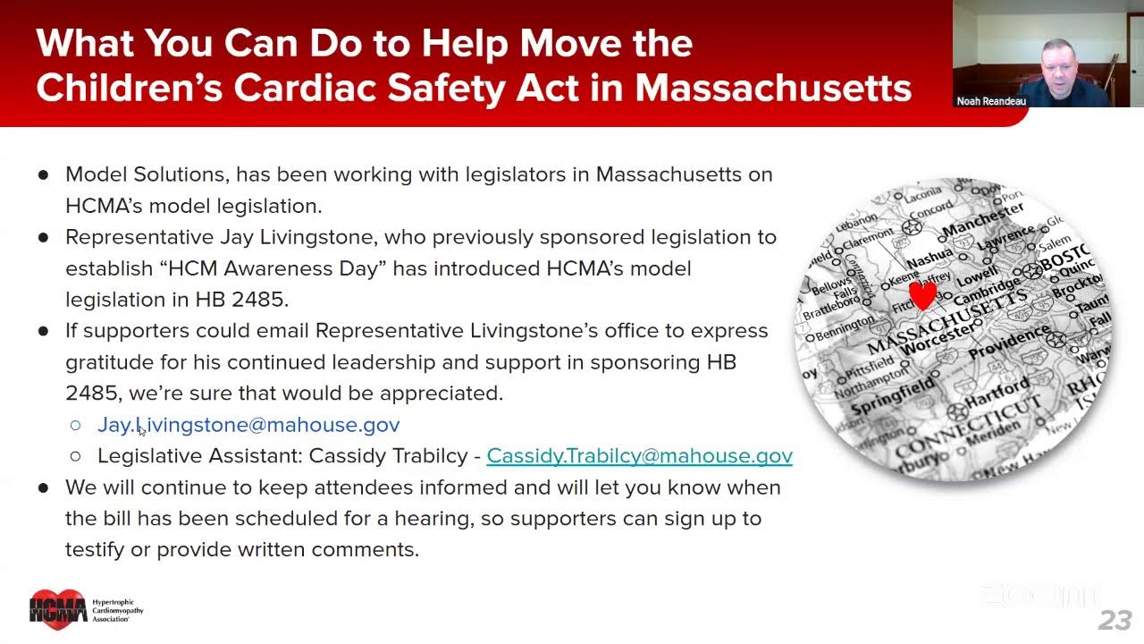 Massachusetts Legislative Briefing - Children's Cardiac Safety Act
