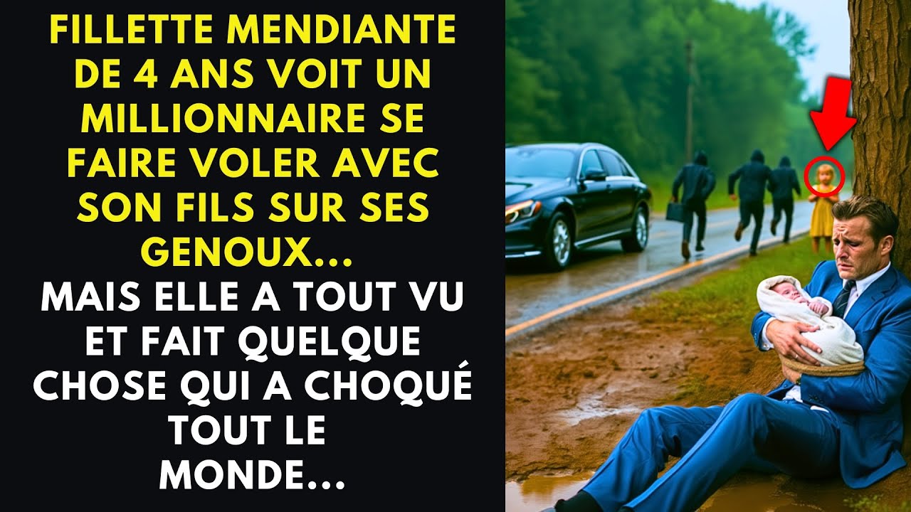 FILLETTE MENDIANTE DE 4 ANS VOIT UN MILLIONNAIRE SE FAIRE AGRESSER, MAIS...