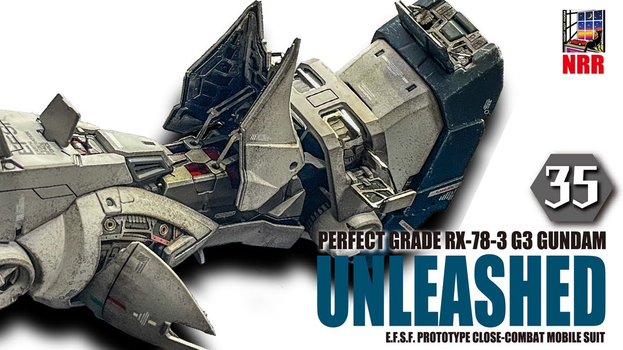 【ガンプラ】ガンプラ初心者がPGに挑戦!! PG-UNLEASHED 1/60 RX-78-3 ガンダム製作記(カスタム編)Vol.035　外装パネル(脚部)の製作①【翻訳】