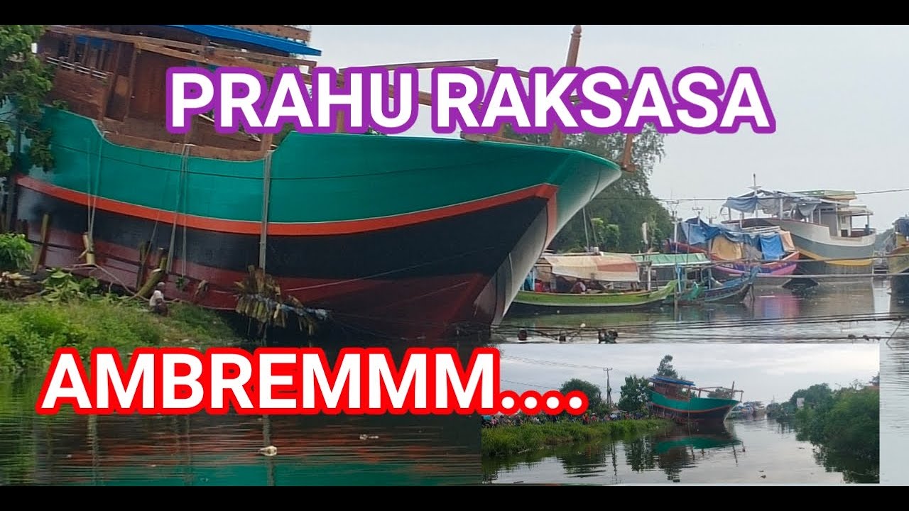 Proses Penurunan Prahu Besar Di Karangsong Indramayu