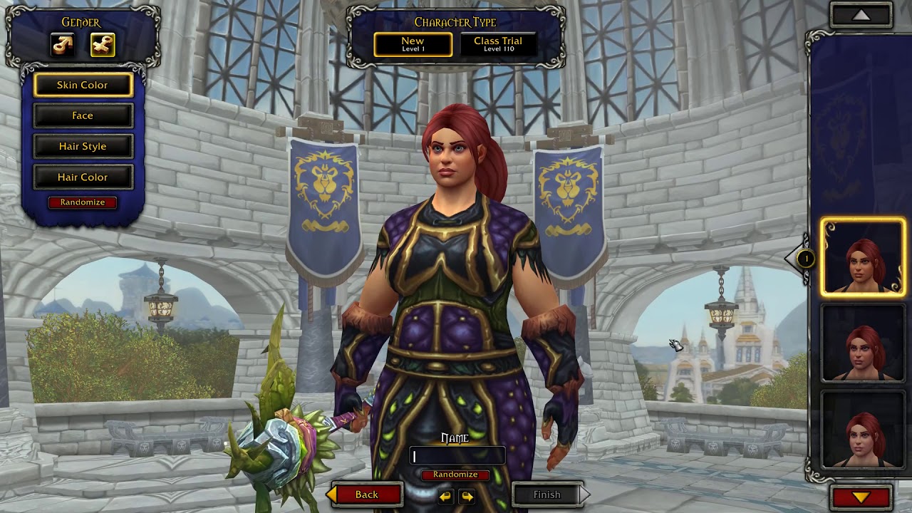 Kul Tiran Allied Race Customization Screen
