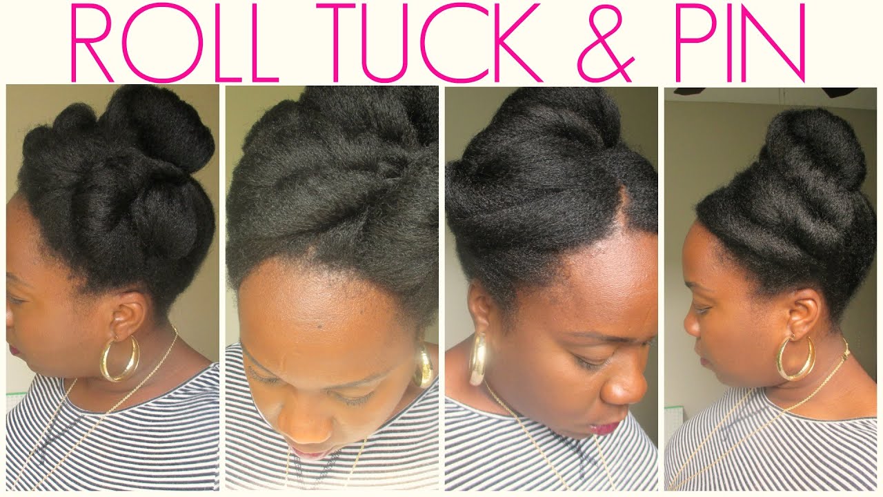 Easy Roll Tuck & Pin Natural Hairstyles : #Protectivestyles