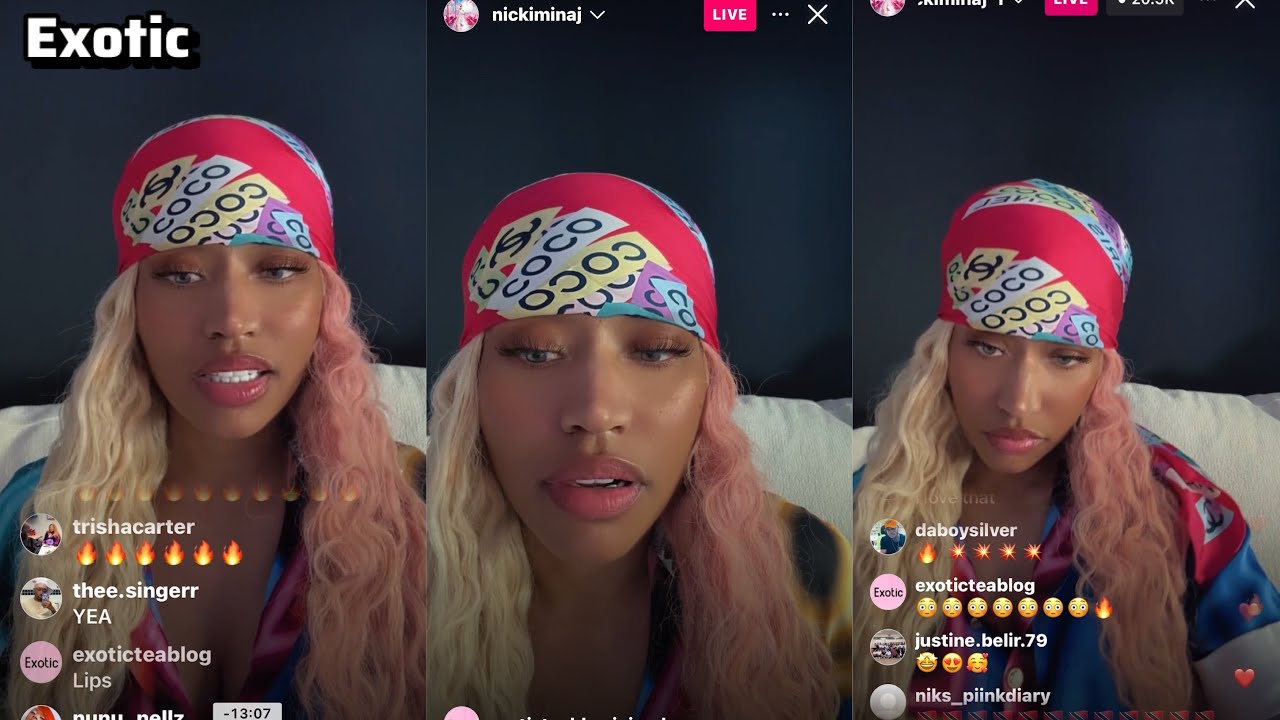 Nicki Minaj played New music on Instagram live😱🔥& Talks about pink Friday 2 second leg surprise