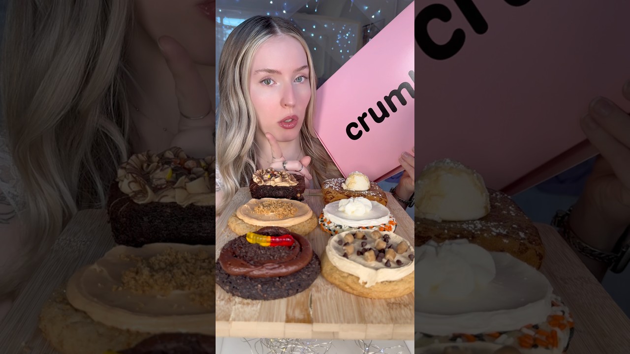Давайте рассмотрим крамбл-печенье этой недели 🍪 это было... интересно. #foodreview #crumbl #dessert