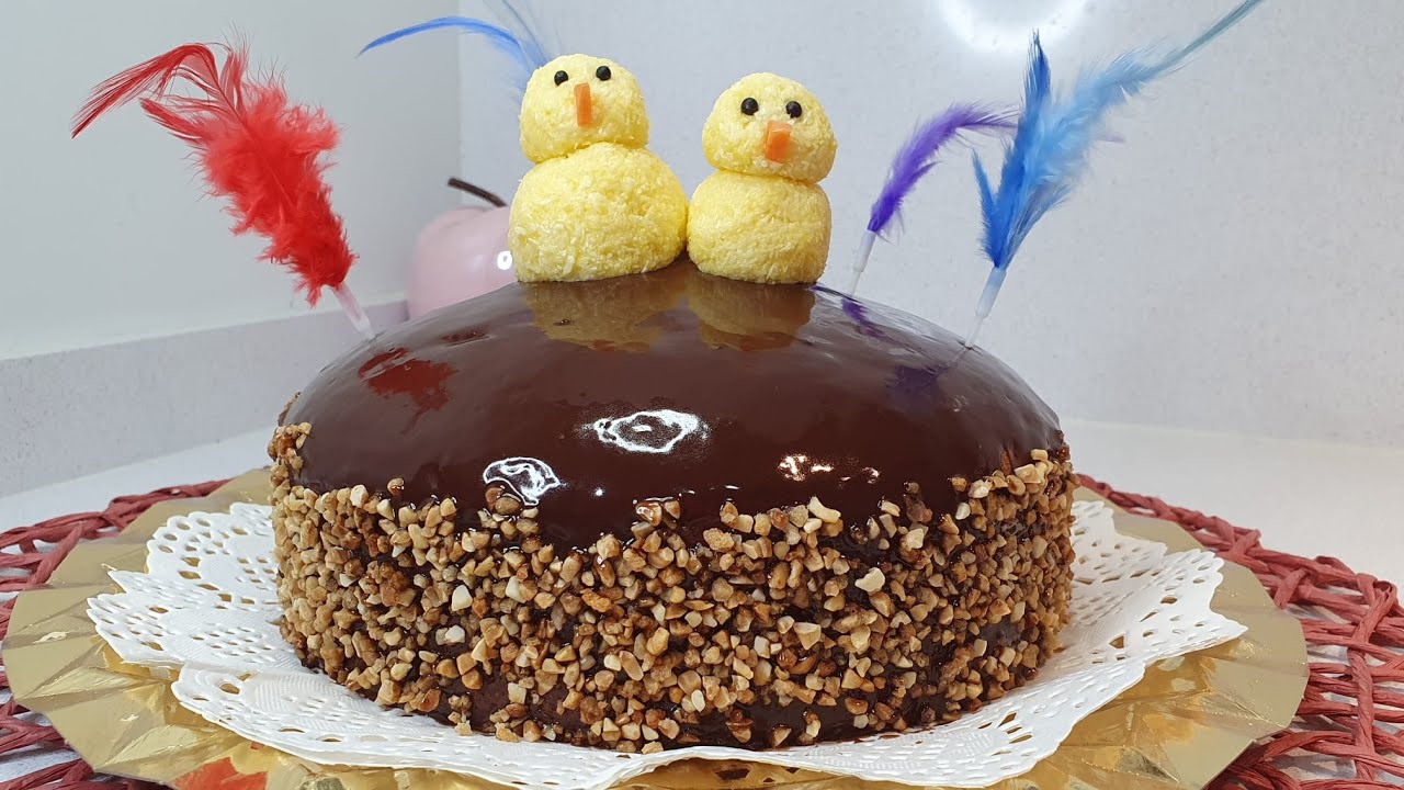 MONA DE PASCUA🐣🐥 Bañada de chocolate y con dulces pollitos! #nuberosaylila