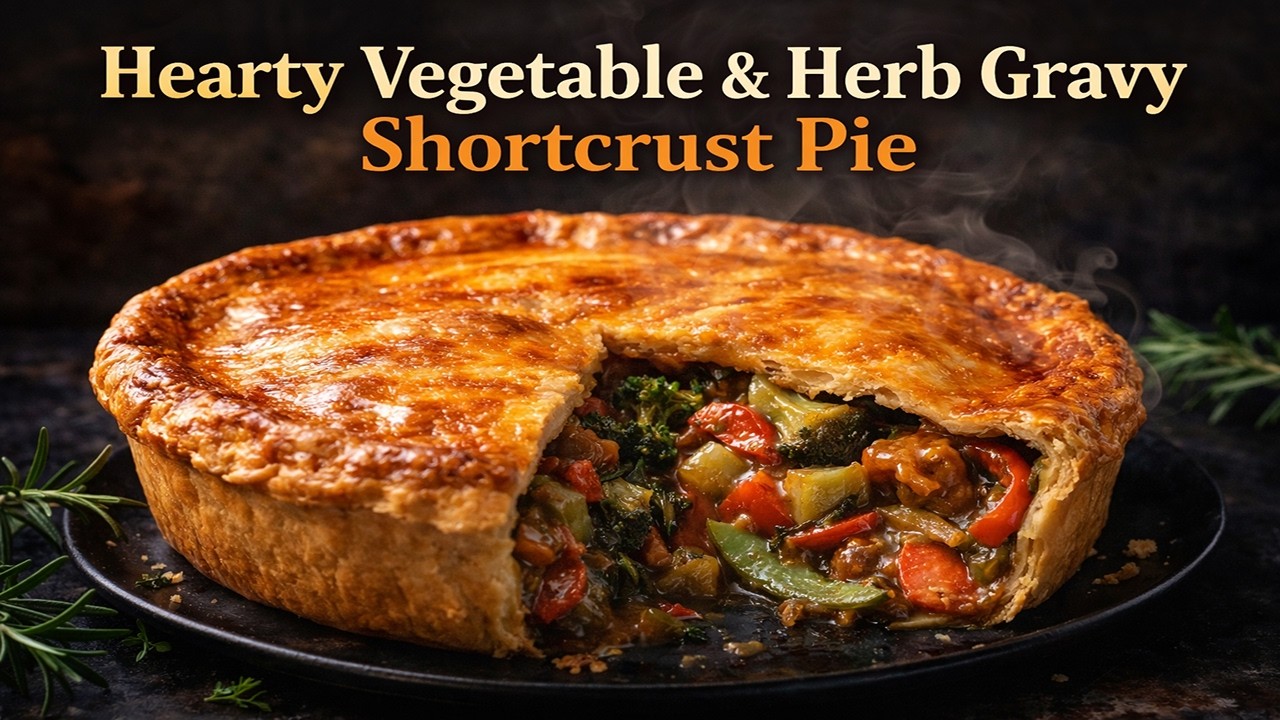 Hearty Vegetable & Herb Gravy Shortcrust Pie