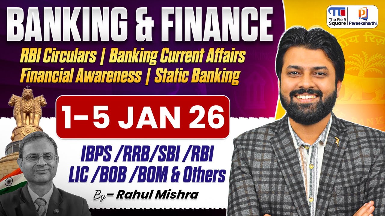 Banking & Finance For All Banking Exams | 01 - 05 January 2026 | @The Pie R Square