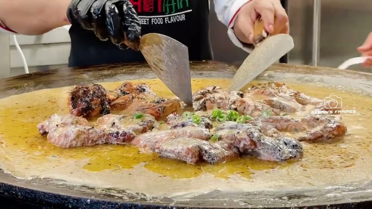 Unbelievable Street Food Style Chicken Tawa Fry! 🔥 Watch the Full Preparation at Hot Tiffin, Sharjah