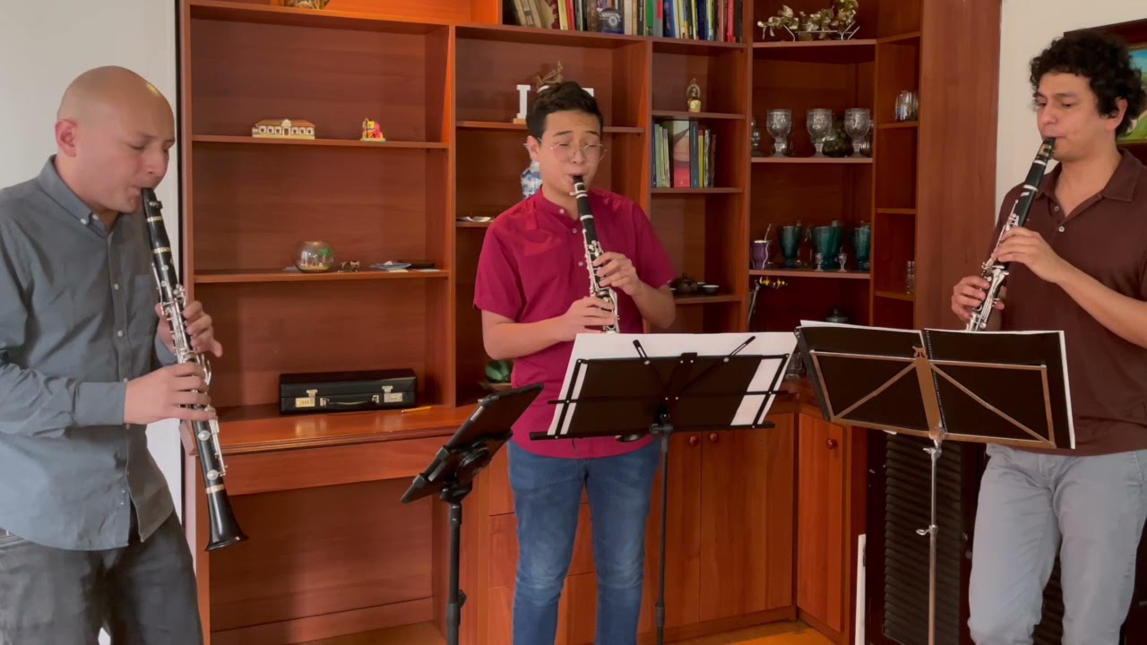 Tres clarinetes, Edgar Lopez, Juan Diego Panadero y Julio Panadero