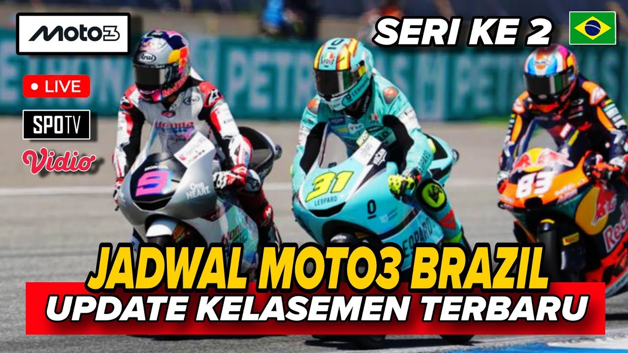 Jadwal lengkap Moto3 Brazil seri ke 2 | line up terbaru | update kelasemen Moto3 musim 2026 #moto3 