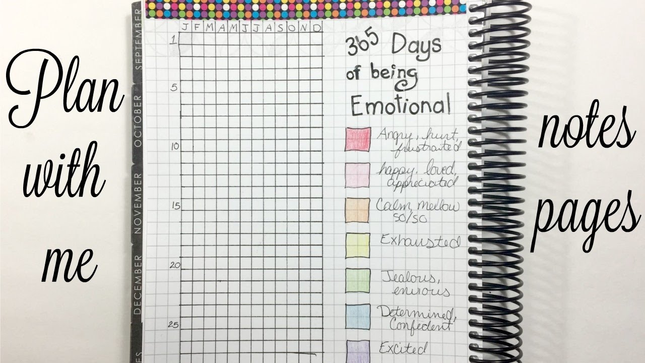 Year in Pixels ~ Erin Condren Note Pages