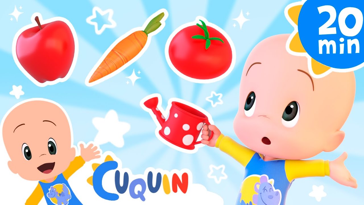 Cuquín planta frutas y verduras | Cleo y Cuquín: canciones y vídeos educativos