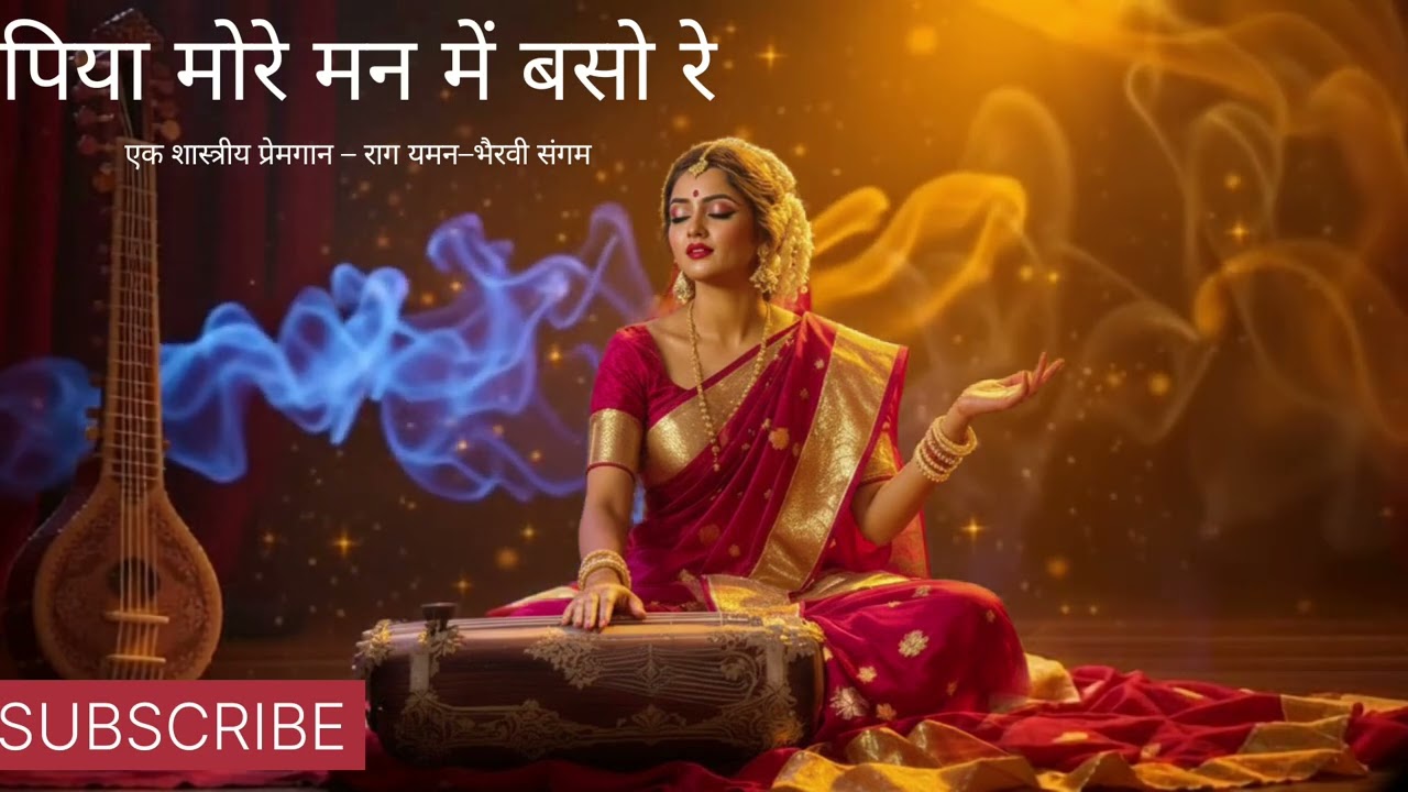 Classical Love Song | पिया मोरे मन में बसो रे |  Raag Yaman&ndash;Bhairavi Blend | Indian Raga Music