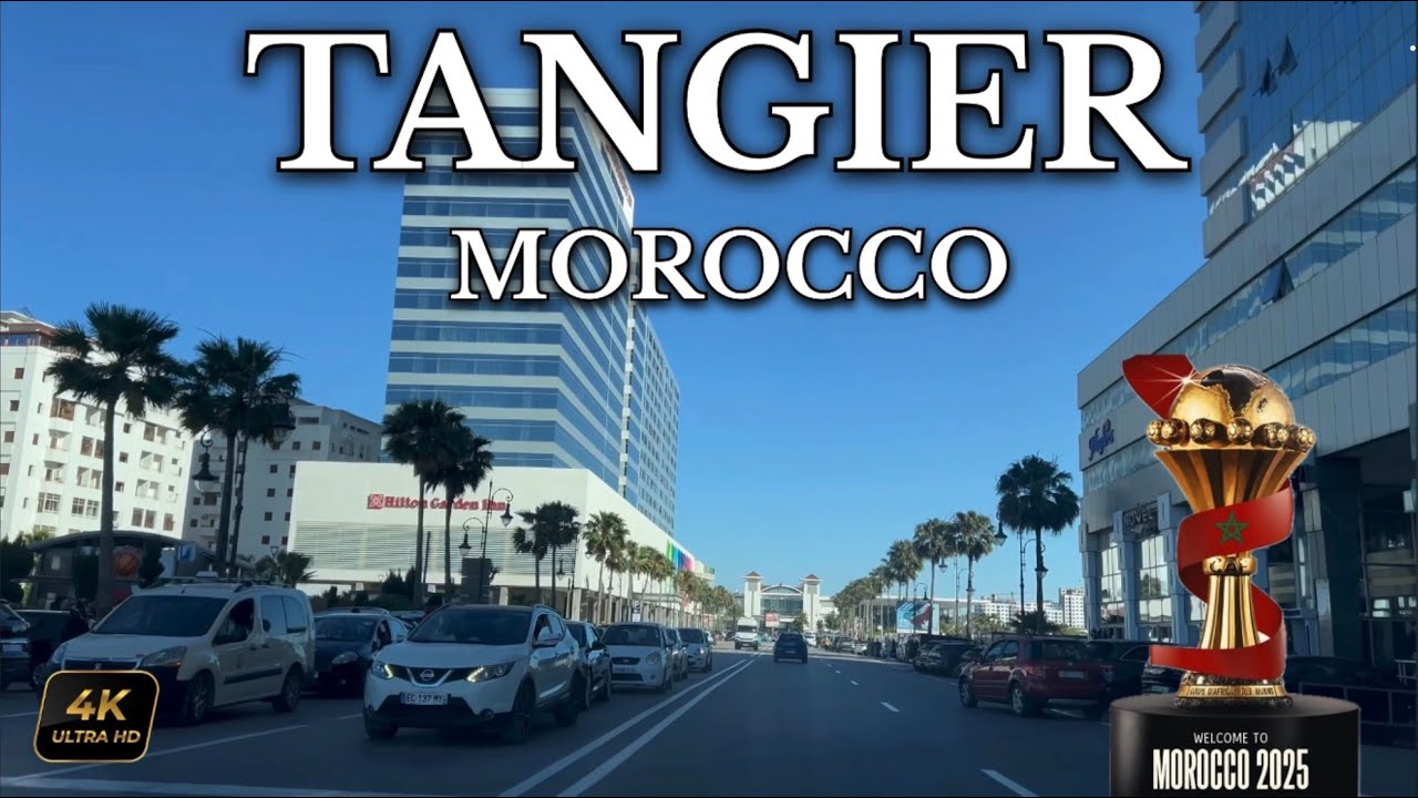 Tour en voiture à Tanger (Maroc), la ville est prête pour la coupe d’Afrique