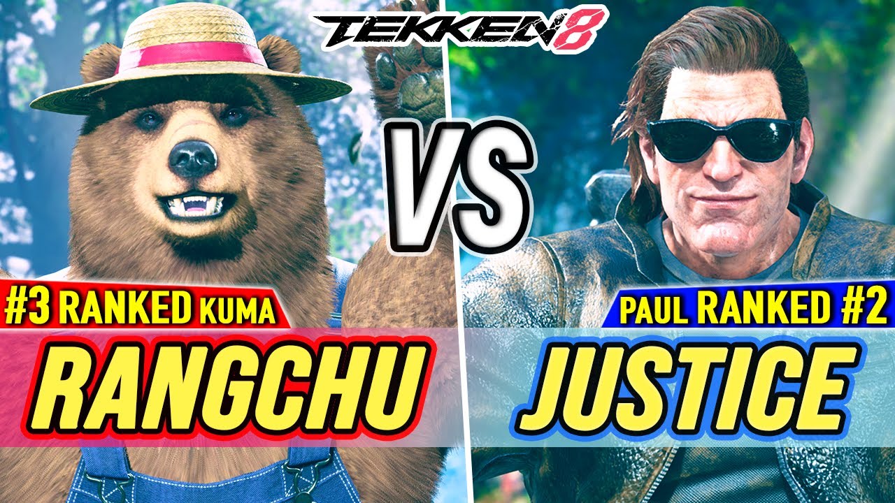T8 🔥 Rangchu (#3 Ranked Kuma) vs Justice (#2 Ranked Paul) 🔥 Tekken 8 High Level Gameplay