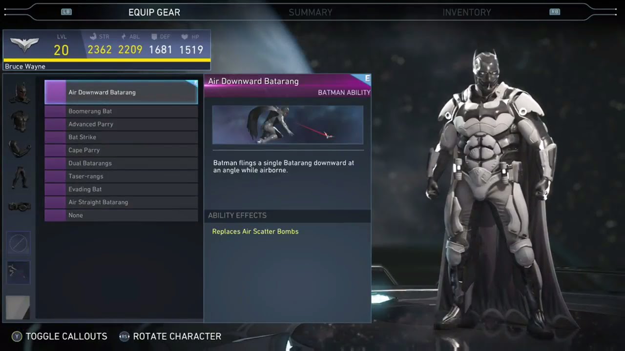 Injustice 2 - Batman All Unlockable Abilities