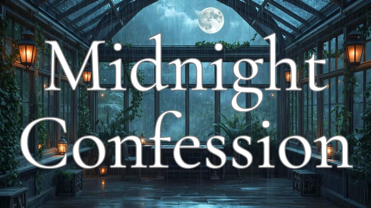 Rain on Glass at Midnight 🌙🌧 | Romantic Conservatory Ambience for Writing & Relaxing
