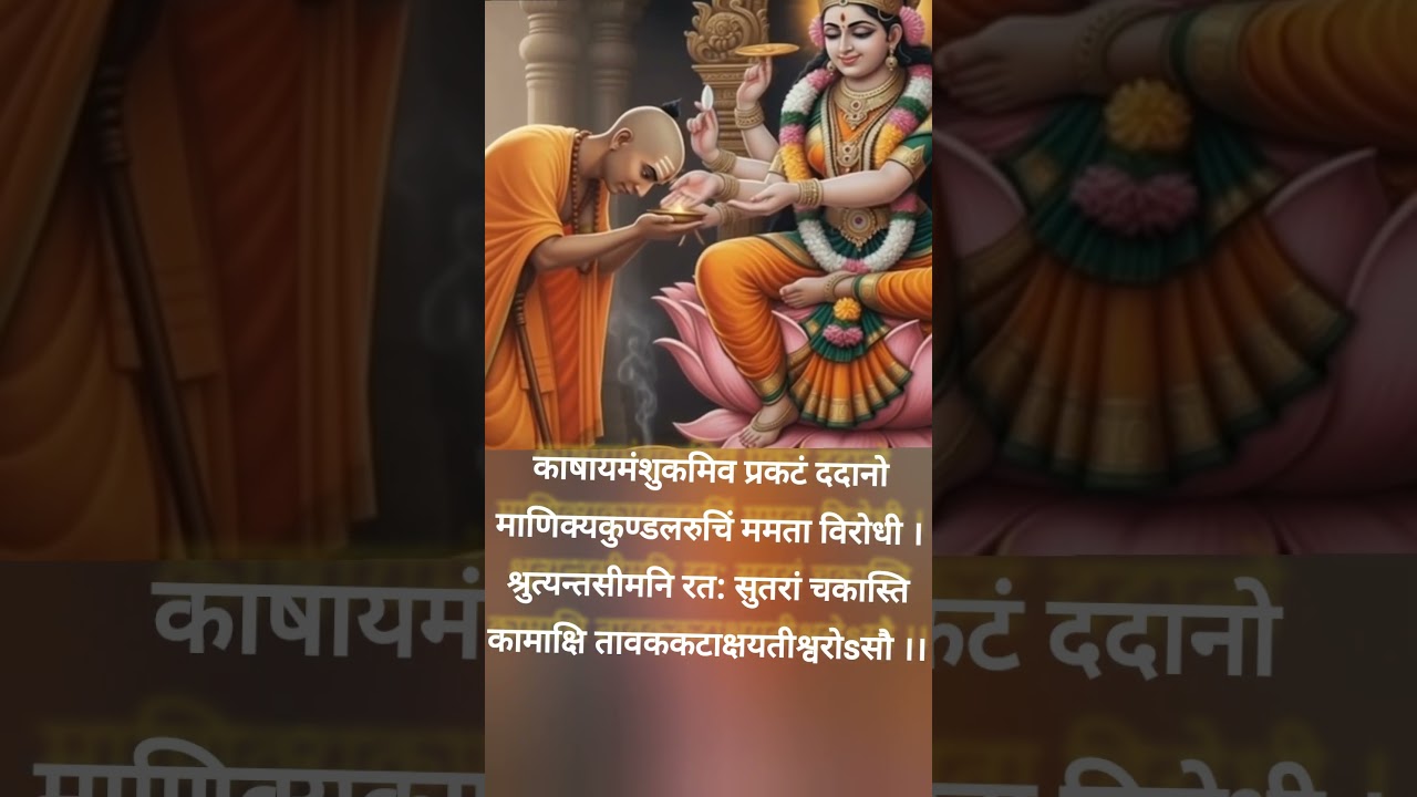 மாணிக்க ஒளியில் காவி தரித்த காமாட்சியின் கடைக்கண் பார்வை