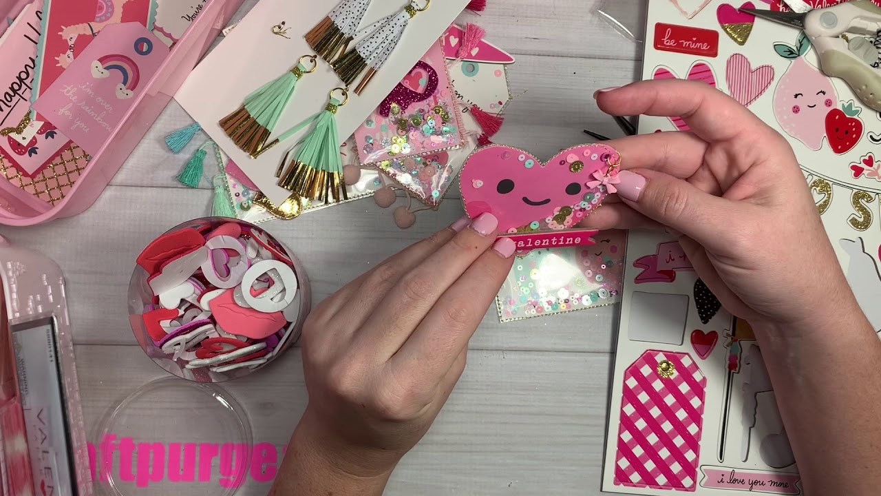Ephemera Shakers! Valentine’s day embellishments💕craft with me!