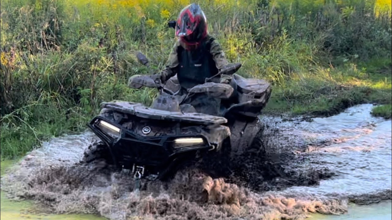 Грязевой прохват на квадроцикле сфмото 600.