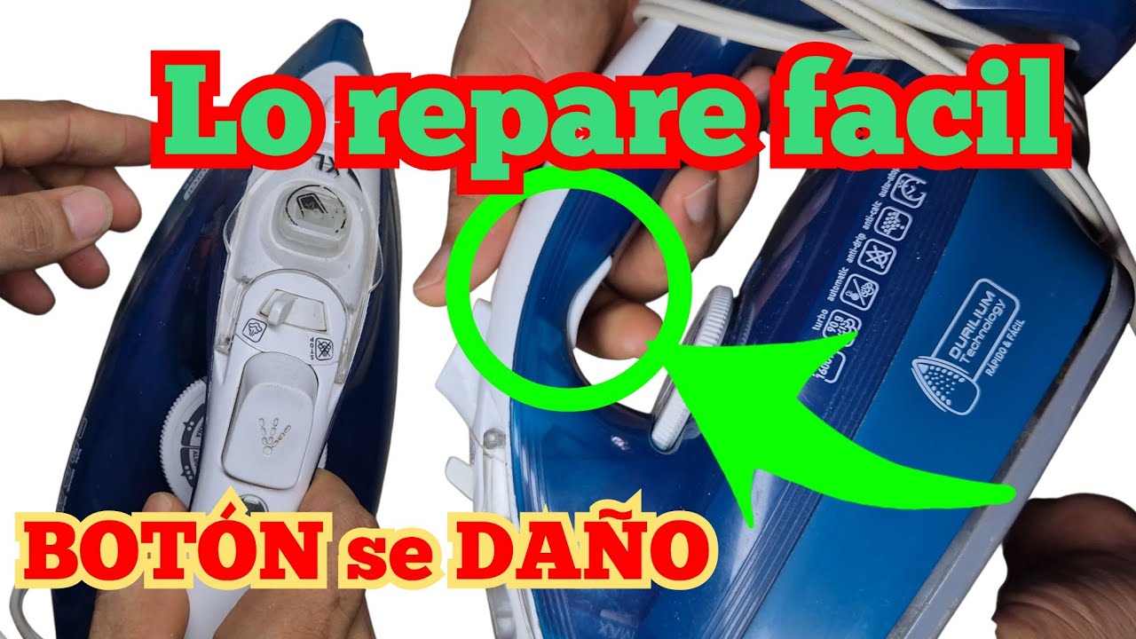 FACIL como arreglar plancha botón de vapor partido  #javicacua #javicacuatv #comohacer #casero