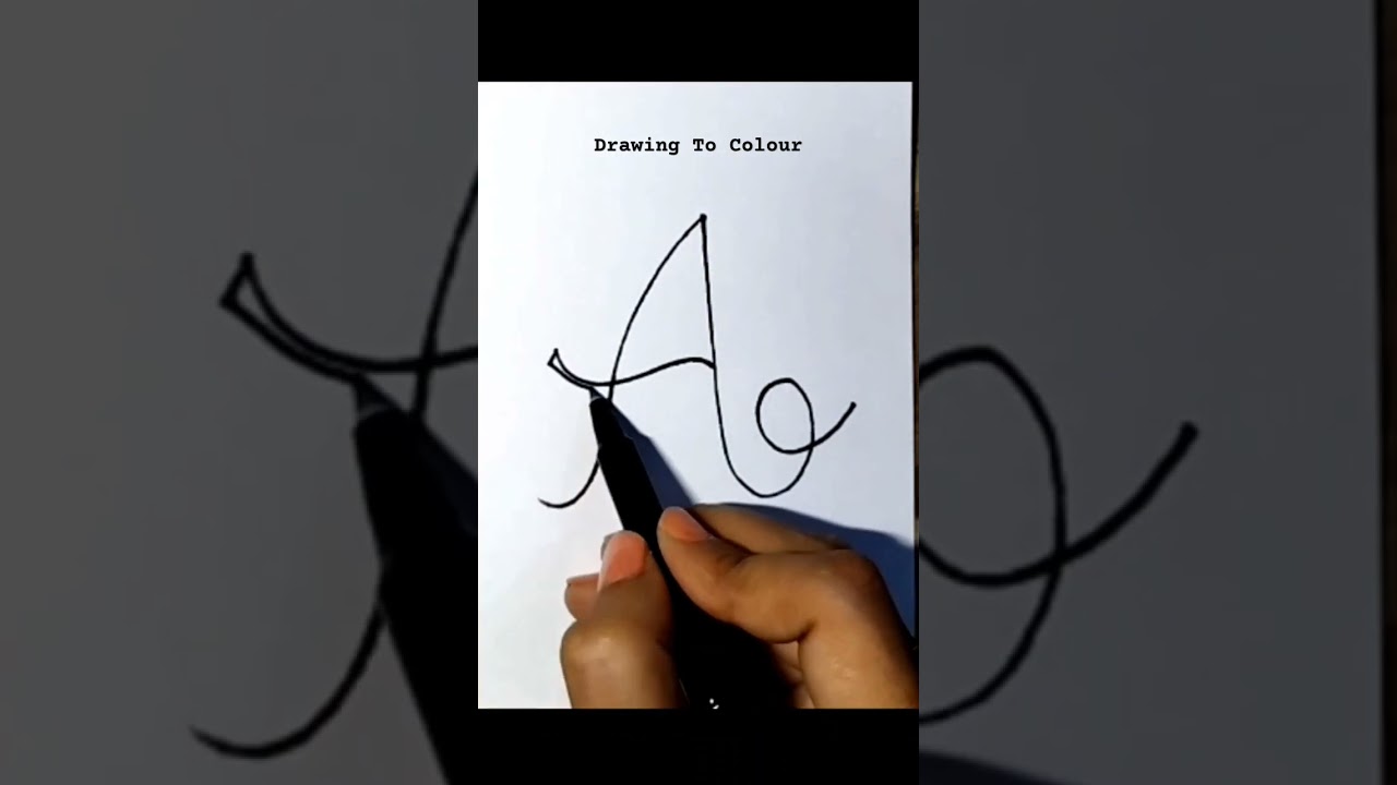 Letter A Drawing #shorts #drawing #drawingtocolour #alphabet
