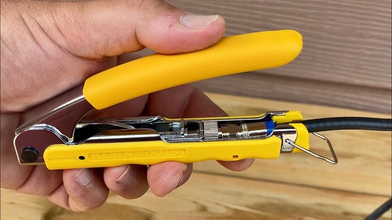 Klein Tools Coaxial Cable Compression tool- Make Your Own RG6 Coaxial Cable