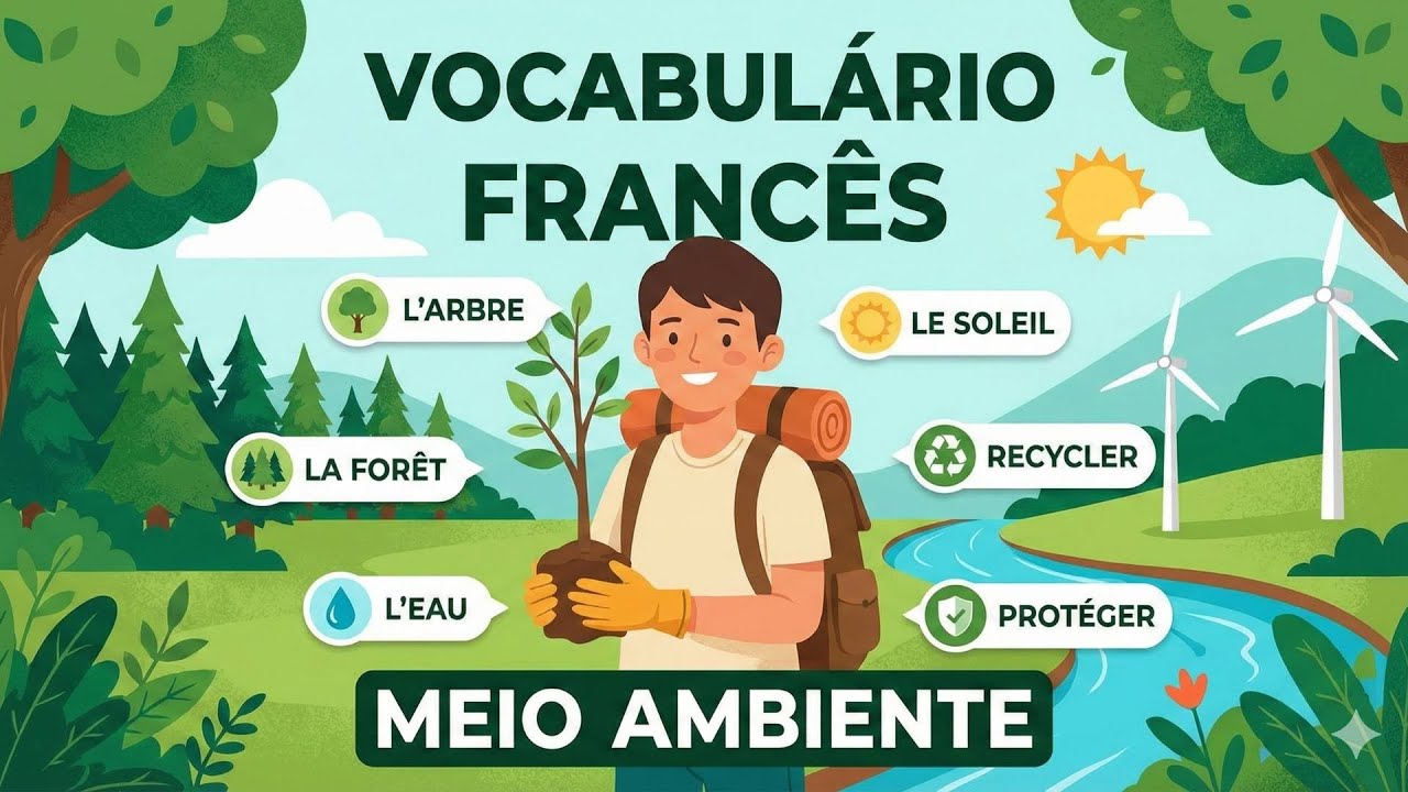 🌿 Vocabulário do Meio Ambiente em Francês | Aprenda Francês Fácil 🇫🇷✨Parte 1