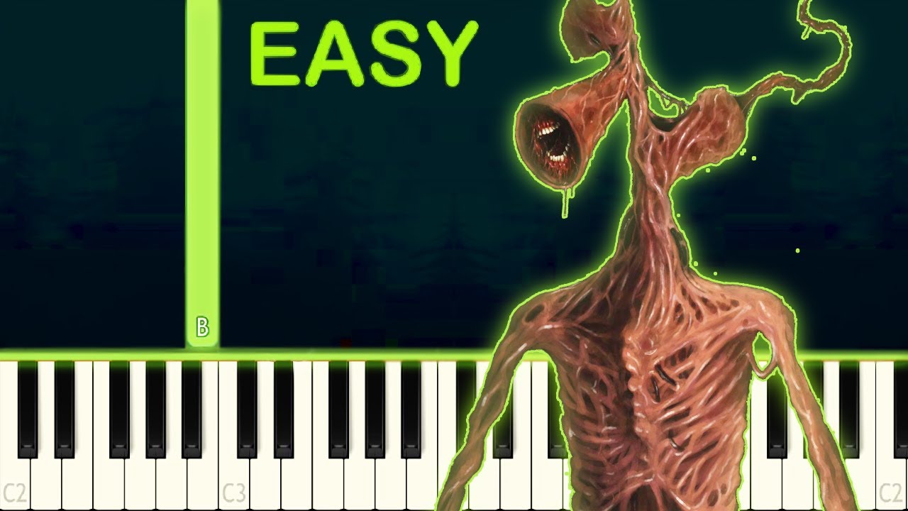 Siren Head Complete Theme Song - EASY Piano Tutorial